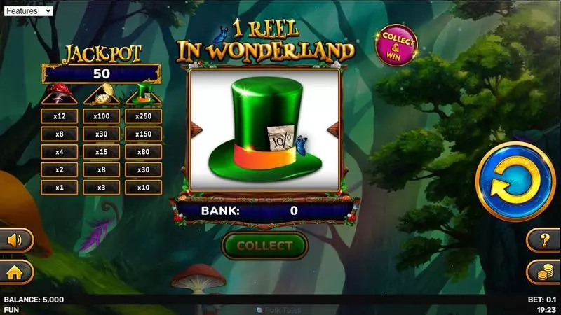1 Reel In Wonderland  Real Money Slot made by Spinomenal - Main Screen Reels
