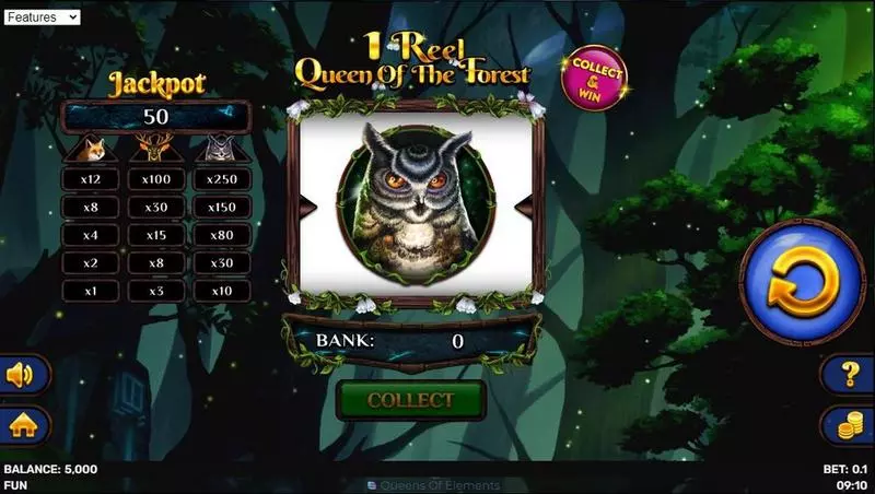 1 Reel Queen Of The Forest  Real Money Slot made by Spinomenal - Main Screen Reels
