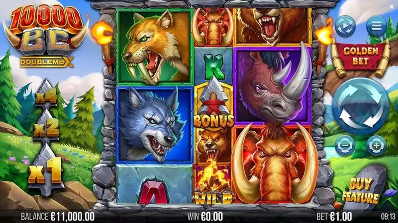 10 000 BC DOUBLE MAX  Real Money Slot made by 4ThePlayer - Main Screen Reels