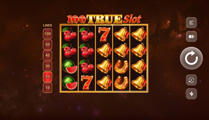 100 True Slot  Real Money Slot made by TrueLab Games - Main Screen Reels