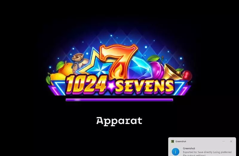 1024 Sevens  Real Money Slot made by Apparat Gaming - Introduction Screen