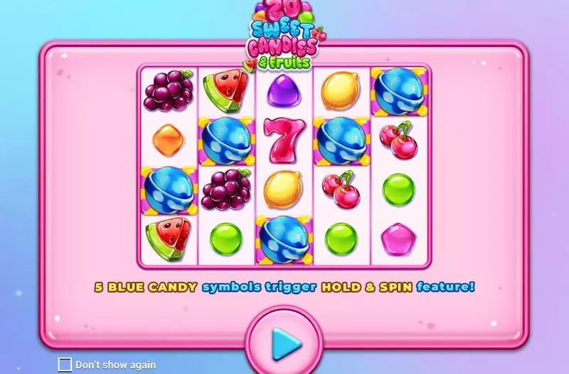 20 Sweet Candies  Real Money Slot made by Apparat Gaming - Main Screen Reels