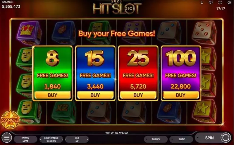 2023 Hit Slot Dice  Real Money Slot made by Endorphina - Info and Rules