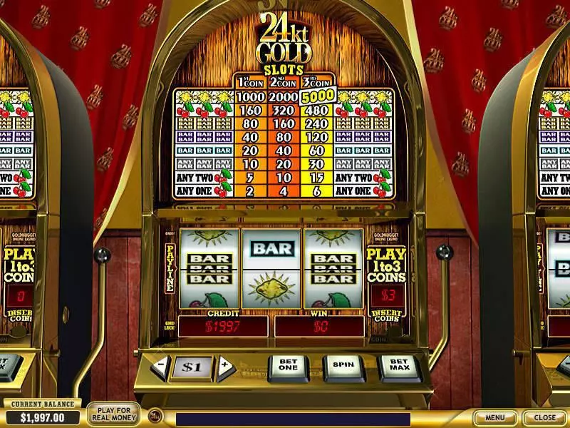 24kt Gold  Real Money Slot made by PlayTech - Main Screen Reels