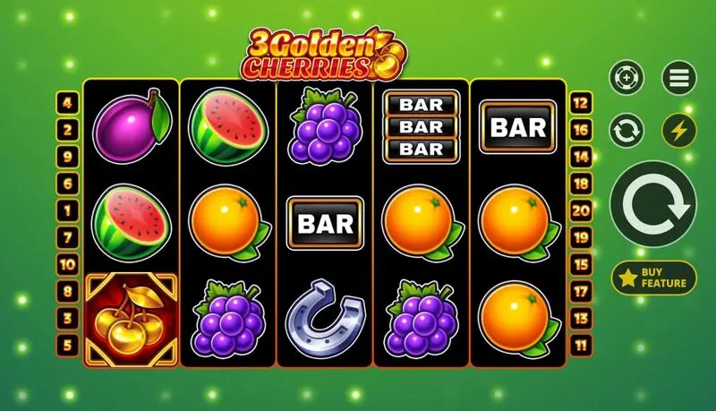 3 Golden Cherries  Real Money Slot made by Apparat Gaming - Main Screen Reels