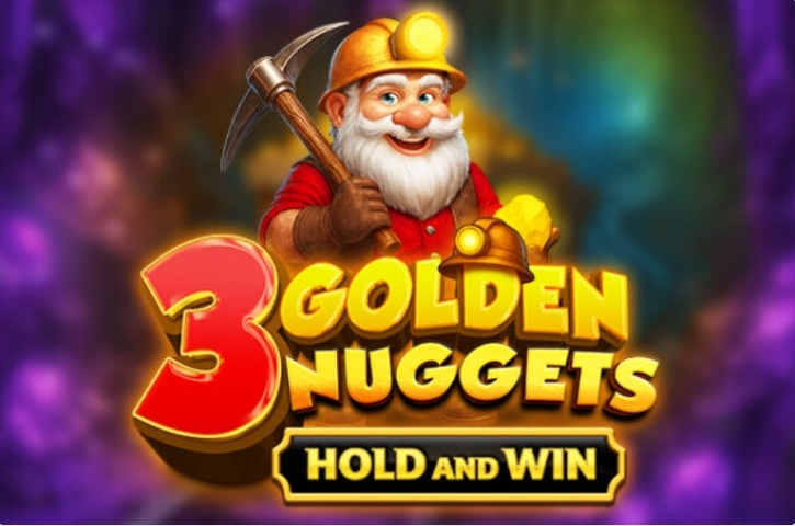 3 Golden Nuggets - Hold and Win  Real Money Slot made by Dragon Gaming - Introduction Screen