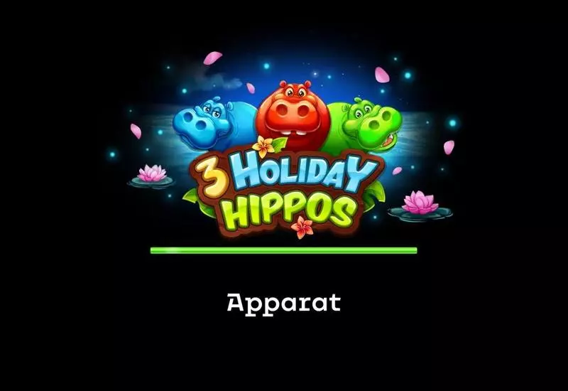 3 Holiday Hippos  Real Money Slot made by Apparat Gaming - Introduction Screen