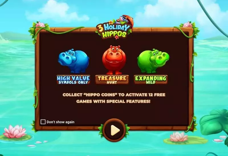 3 Holiday Hippos  Real Money Slot made by Apparat Gaming - Info and Rules