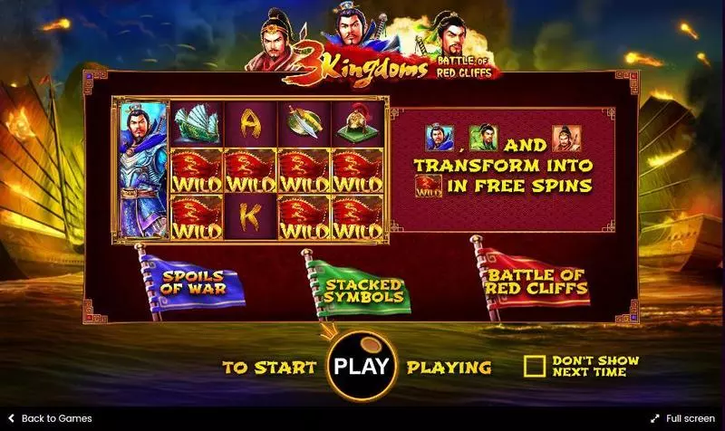 3 Kingdoms – Battle of Red Cliffs  Real Money Slot made by Pragmatic Play - Info and Rules