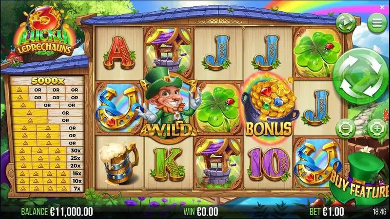 3 Lucky Leprechauns  Real Money Slot made by 4ThePlayer - Main Screen Reels