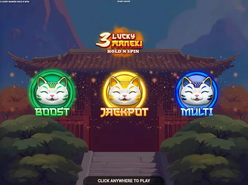3 Lucky Maneki  Real Money Slot made by Wizard Games - Introduction Screen