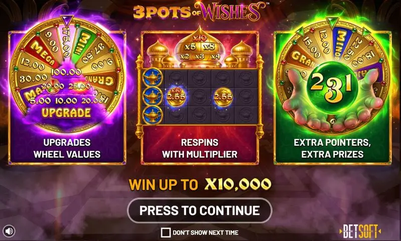 3 Pots of Wishes  Real Money Slot made by BetSoft - Info and Rules