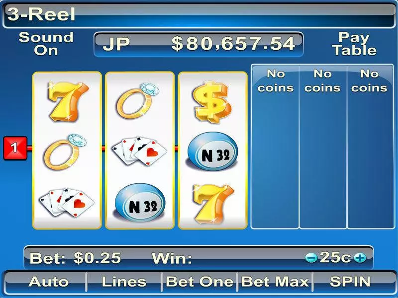 3 Reel  Real Money Slot made by Byworth - Main Screen Reels