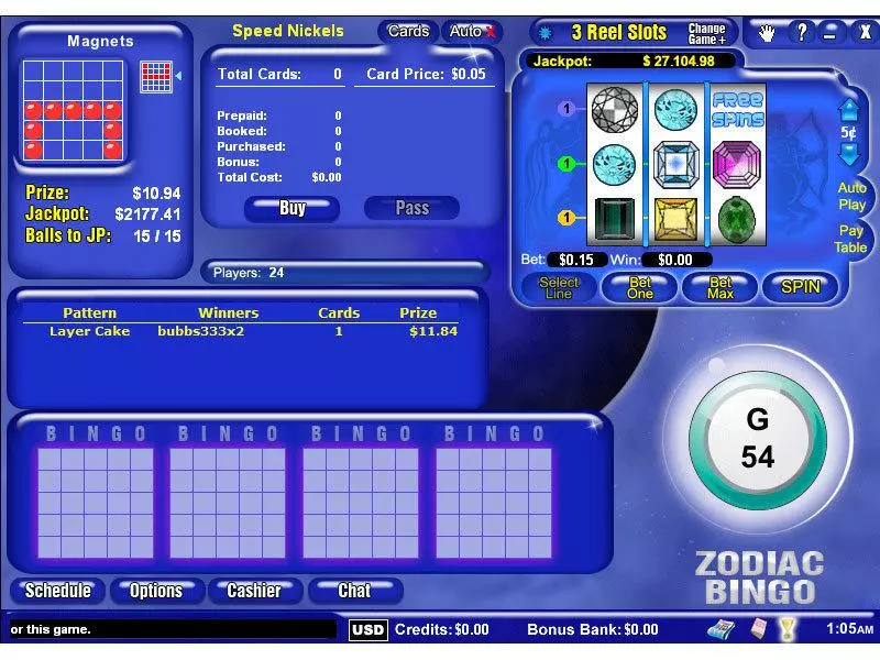 3 Reel Mini  Real Money Slot made by Byworth - Main Screen Reels