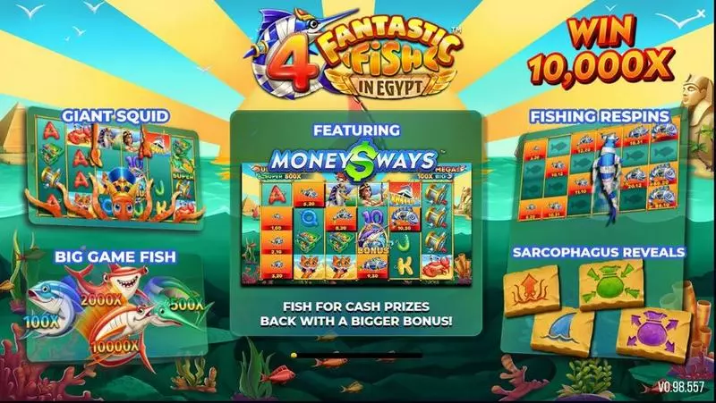 4 Fantastic Fish In Egypt  Real Money Slot made by 4ThePlayer - Info and Rules