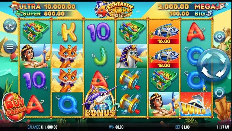4 Fantastic Fish In Egypt  Real Money Slot made by 4ThePlayer - Main Screen Reels