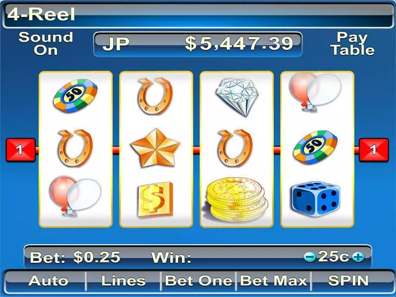 4 Reel  Real Money Slot made by Byworth - Main Screen Reels