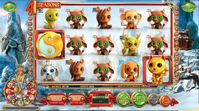 4 Seasons  Real Money Slot made by BetSoft - Introduction Screen