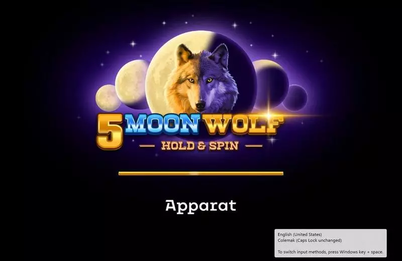 5 Moon Woolf  Real Money Slot made by Apparat Gaming - Introduction Screen