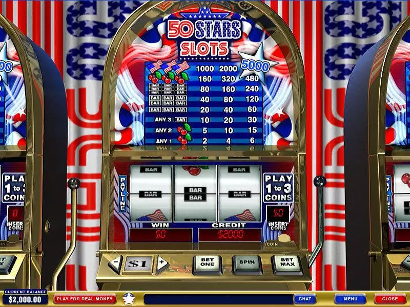 50 Stars  Real Money Slot made by PlayTech - Main Screen Reels