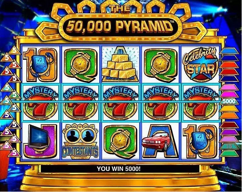 50,000 Pyramid  Real Money Slot made by IGT - Introduction Screen