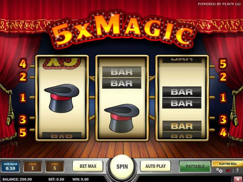 5x Magic  Real Money Slot made by Play'n GO - Main Screen Reels
