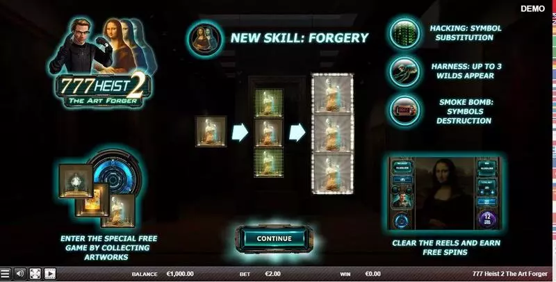 777 Heist 2 The Art Forgery  Real Money Slot made by Red Rake Gaming - Info and Rules
