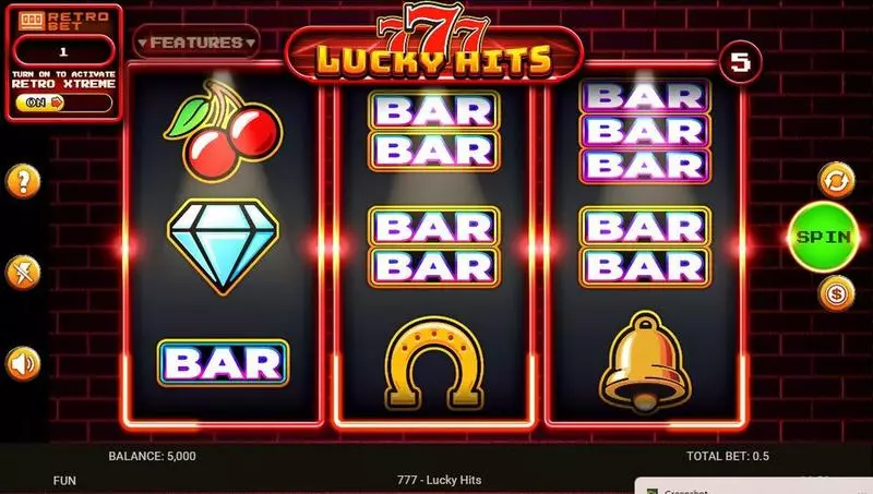 777 Lucky Hits  Real Money Slot made by Spinomenal - Main Screen Reels