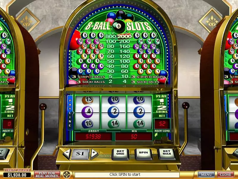 8 Ball  Real Money Slot made by PlayTech - Main Screen Reels