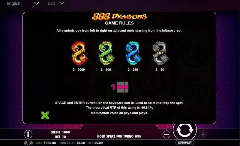 888 Dragons  Real Money Slot made by Pragmatic Play - Info and Rules