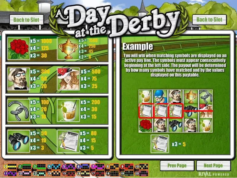 A Day at the Derby  Real Money Slot made by Rival - Info and Rules