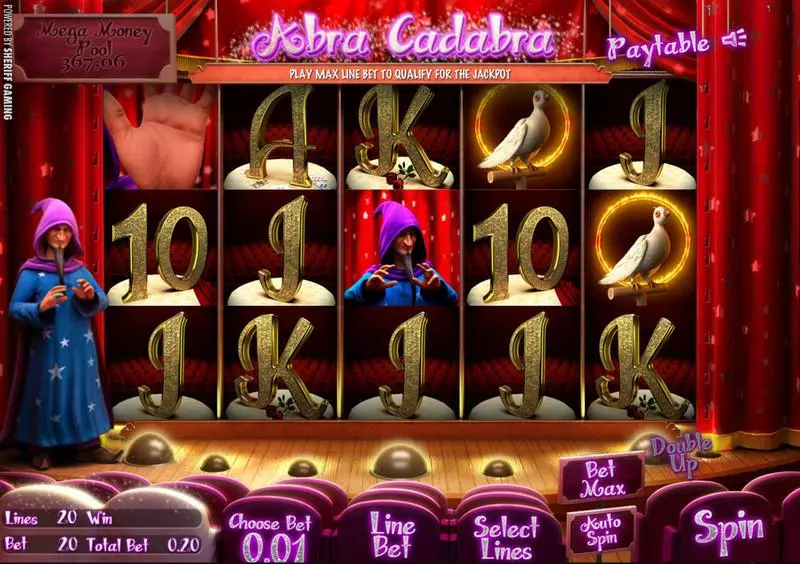 Abra Cadabra  Real Money Slot made by Sheriff Gaming - Main Screen Reels