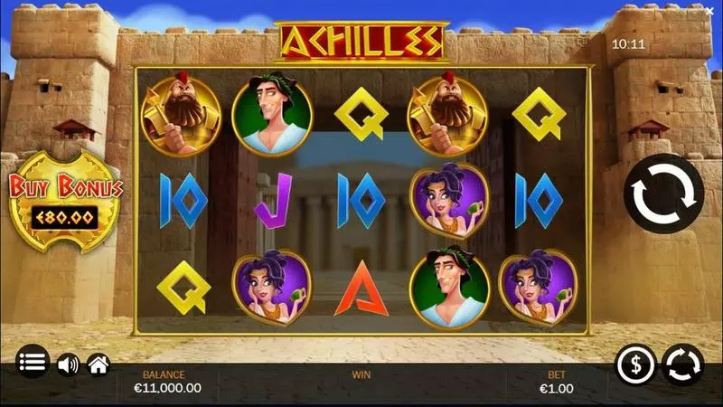 Achilles  Real Money Slot made by Jelly Entertainment - Main Screen Reels