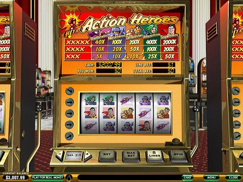 Action Heroes  Real Money Slot made by PlayTech - Main Screen Reels