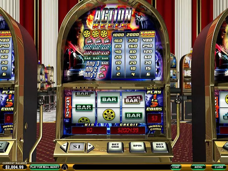Action Reels  Real Money Slot made by PlayTech - Main Screen Reels