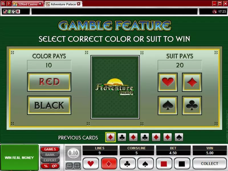 Adventure Palace  Real Money Slot made by Microgaming - Gamble Screen