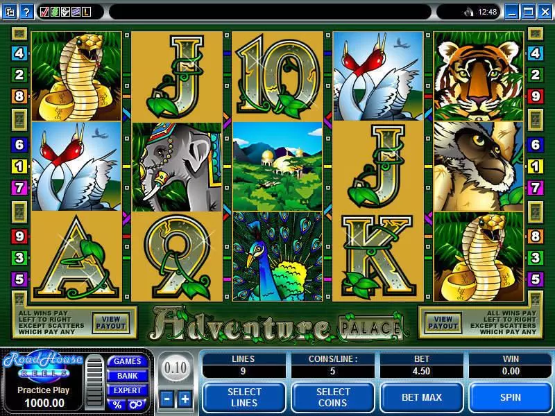 Adventure Palace  Real Money Slot made by Microgaming - Main Screen Reels