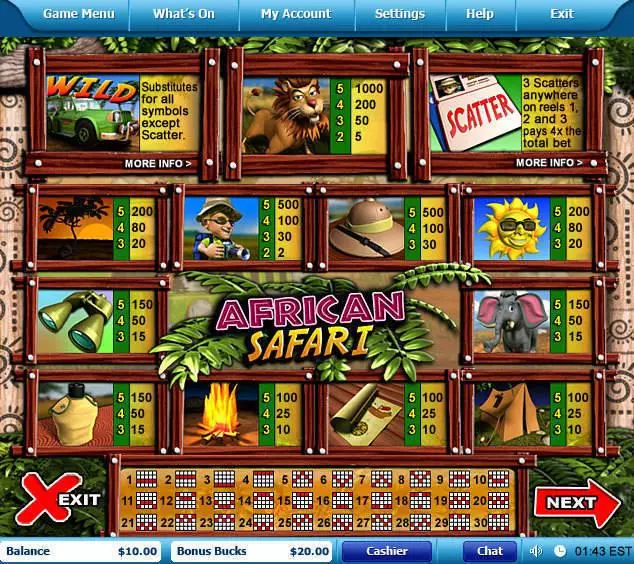 African Safari  Real Money Slot made by Leap Frog - Info and Rules
