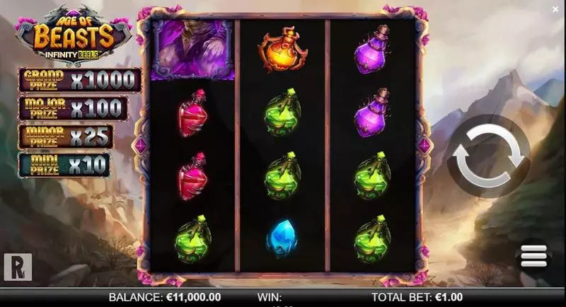 Age of Beasts Infinity Reels  Real Money Slot made by ReelPlay - Main Screen Reels