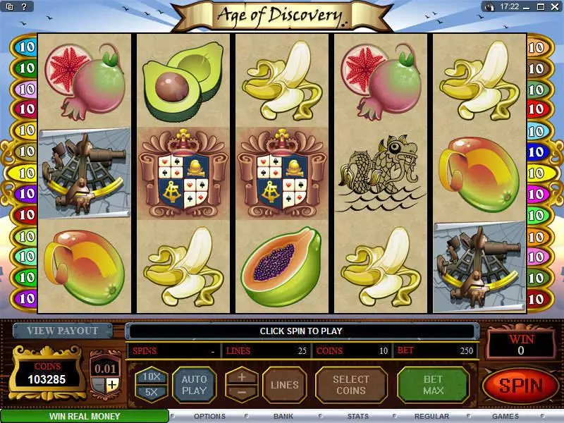 Age of Discovery  Real Money Slot made by Microgaming - Main Screen Reels