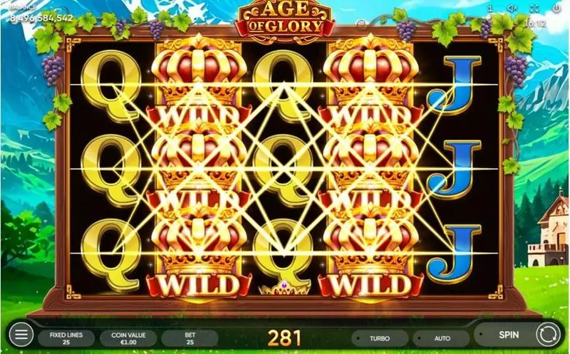 Age of Glory  Real Money Slot made by Endorphina - Main Screen Reels