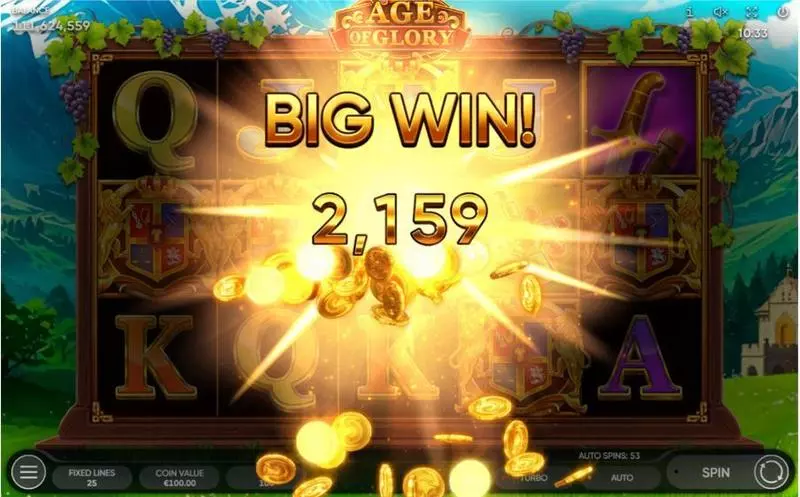 Age of Glory  Real Money Slot made by Endorphina - Winning Screenshot