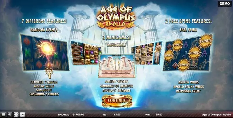 Age of Olympus: Apollo  Real Money Slot made by Red Rake Gaming - Info and Rules