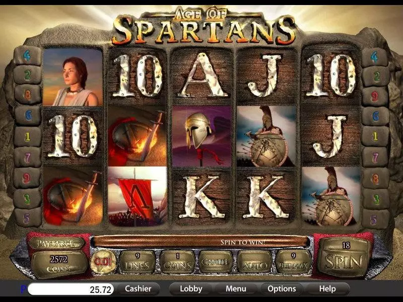 Age of Spartans  Real Money Slot made by Saucify - Main Screen Reels