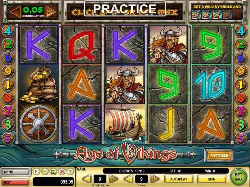 Age of Vikings  Real Money Slot made by GTECH - Main Screen Reels