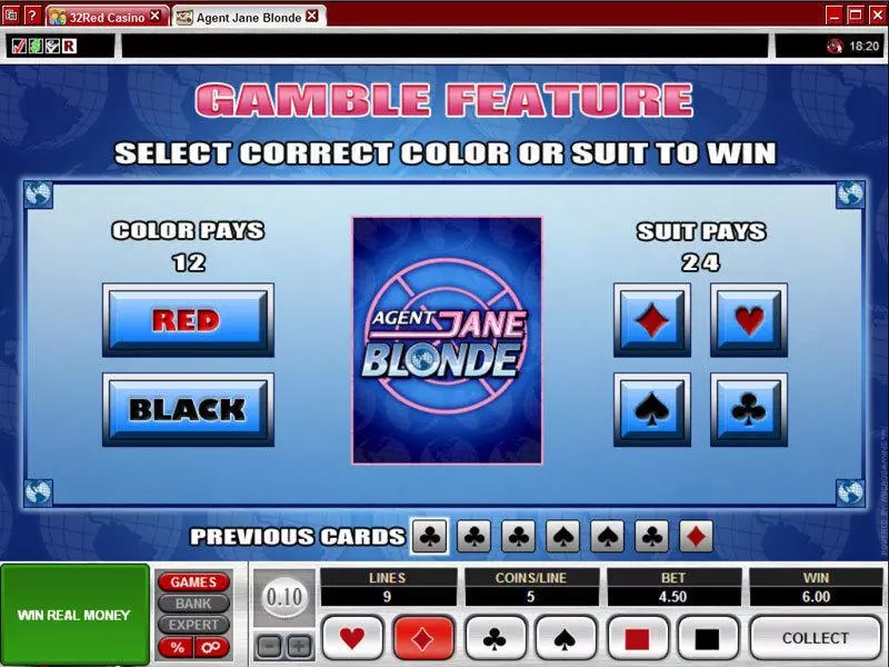 Agent Jane Blonde  Real Money Slot made by Microgaming - Gamble Screen