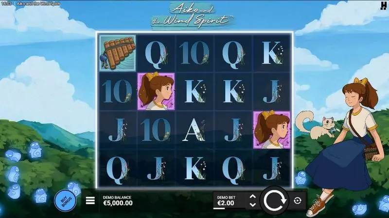 Aiko and the Wind Spirit  Real Money Slot made by Hacksaw Gaming - Main Screen Reels