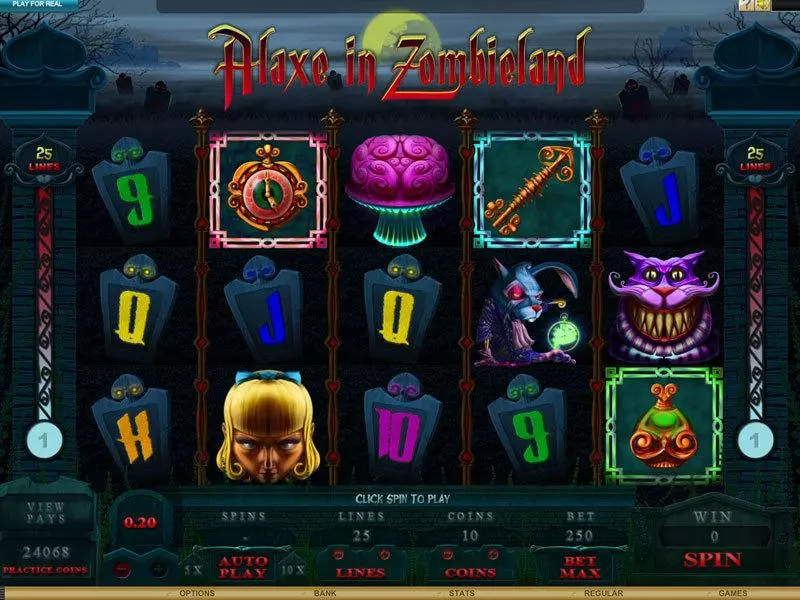 Alaxe in Zombieland  Real Money Slot made by Genesis - Main Screen Reels