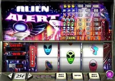 Alien Alert  Real Money Slot made by PlayTech - Main Screen Reels