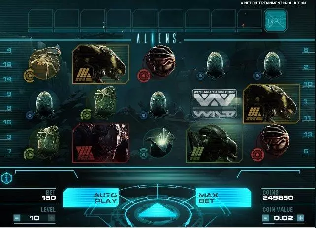 Aliens  Real Money Slot made by NetEnt - Main Screen Reels